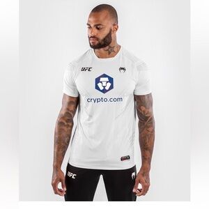 UFC Venum Shirt Dawson Jersey Men S White Fight Night 2.0 Walkout Crypto MMA Gym